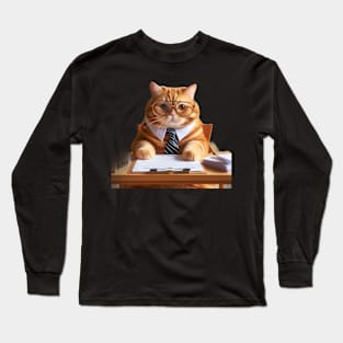 Cute Cat Boss Chronicles: The Purr-fect Comedy Collection Long Sleeve T-Shirt